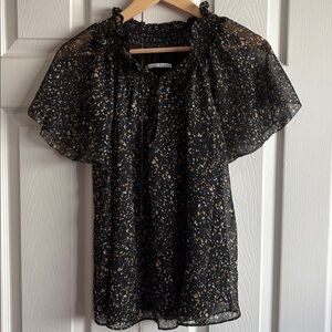 Madison Marcus Elegant Black and Gold Women's Top